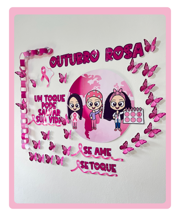 painel outubro rosa, painel outubro rosa borboletas, painel outubro rosa para imprimir, painel outubro rosa escola, painel outubro rosa pdf, decoração outubro rosa, painel campanha outubro rosa