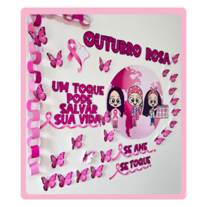 painel outubro rosa, painel outubro rosa borboletas, painel outubro rosa para imprimir, painel outubro rosa escola, painel outubro rosa pdf, decoração outubro rosa, painel campanha outubro rosa