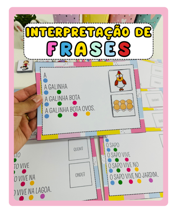 recurso interpretação de frases, jogo interpretação de frases, cards interpretação de frases, interpretação de frases,