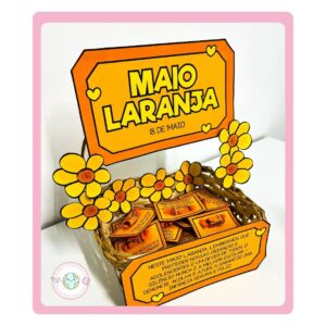 Atividade Maio Laranja: Cesta de Mensagens Lúdica para Imprimir